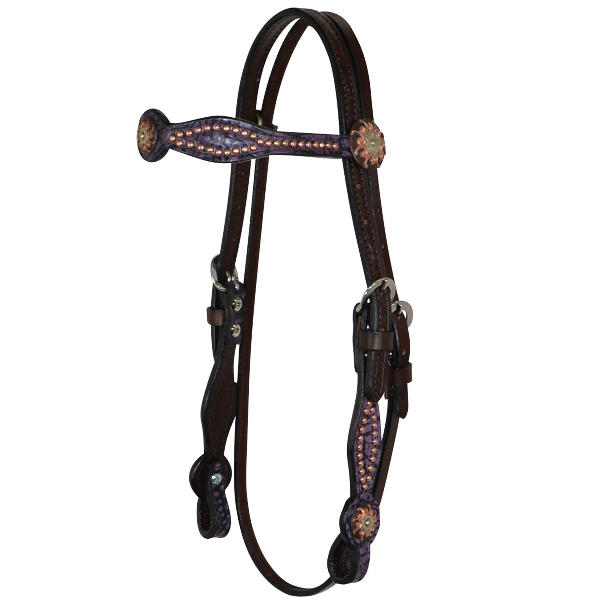 5-850138 Circle Y Gag Cheek Overlay Browband Headstall sku 5-850138