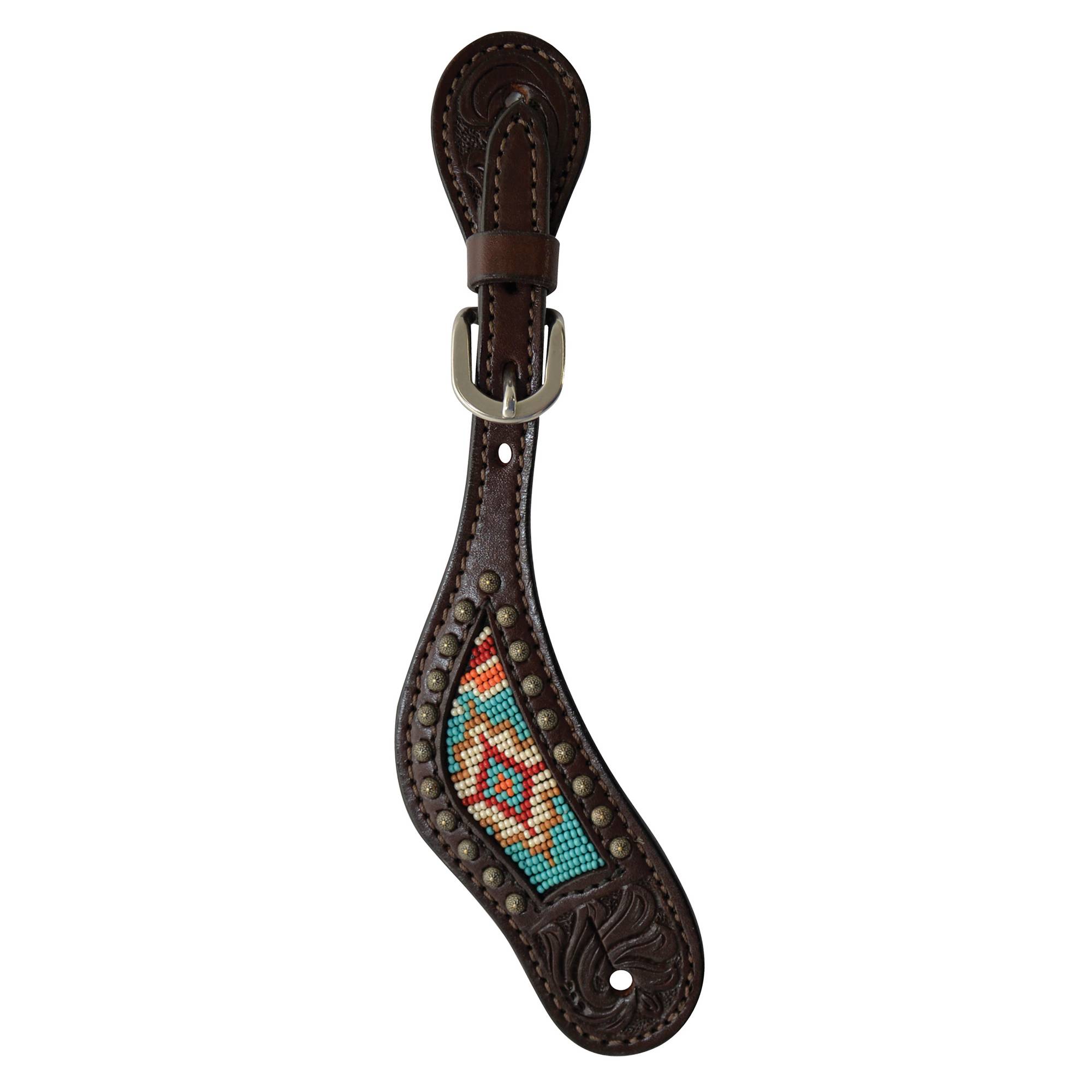 5-850209 Circle Y Ladies Bead Inlay Floral Western Spur Str sku 5-850209