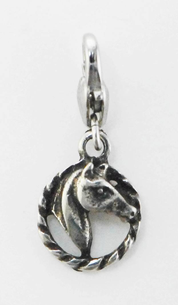 Barbary Arabian Horse Head In Rope Charm