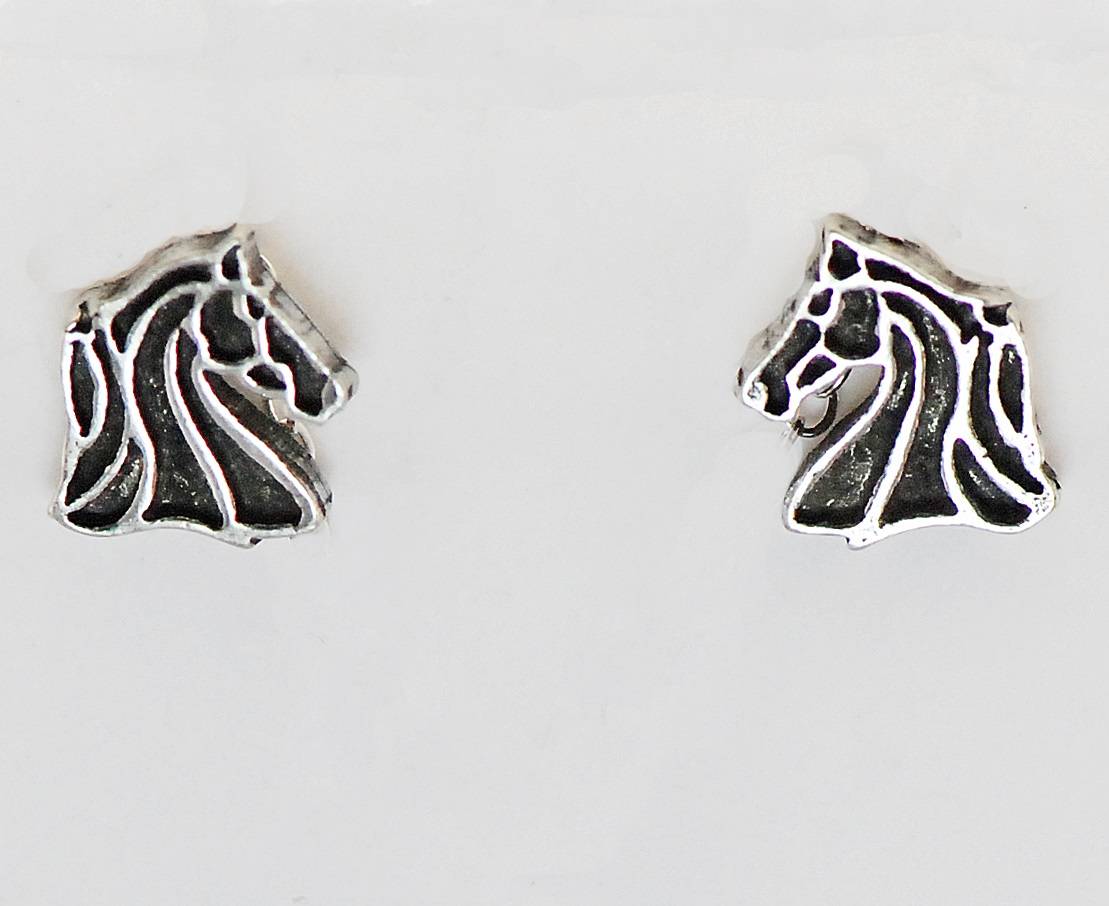 Western Edge Free Form Horsehead Earrings