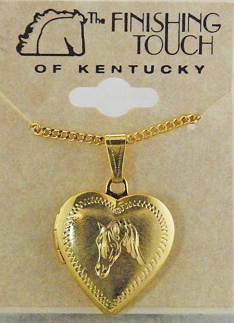 5-851089 Western Edge Horsehead In Heart Necklace sku 5-851089