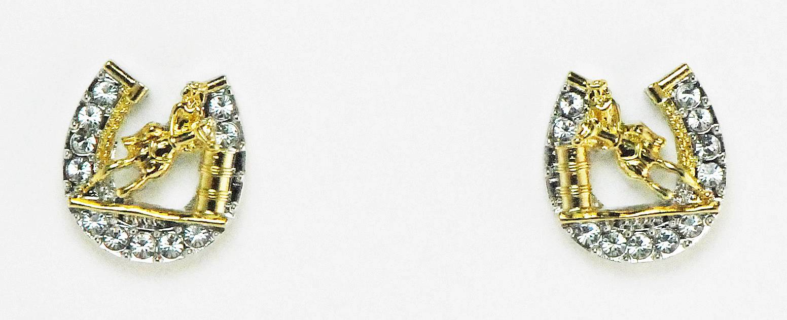 5-851092 Western Edge Horseshoe Barrel Racer Earrings sku 5-851092