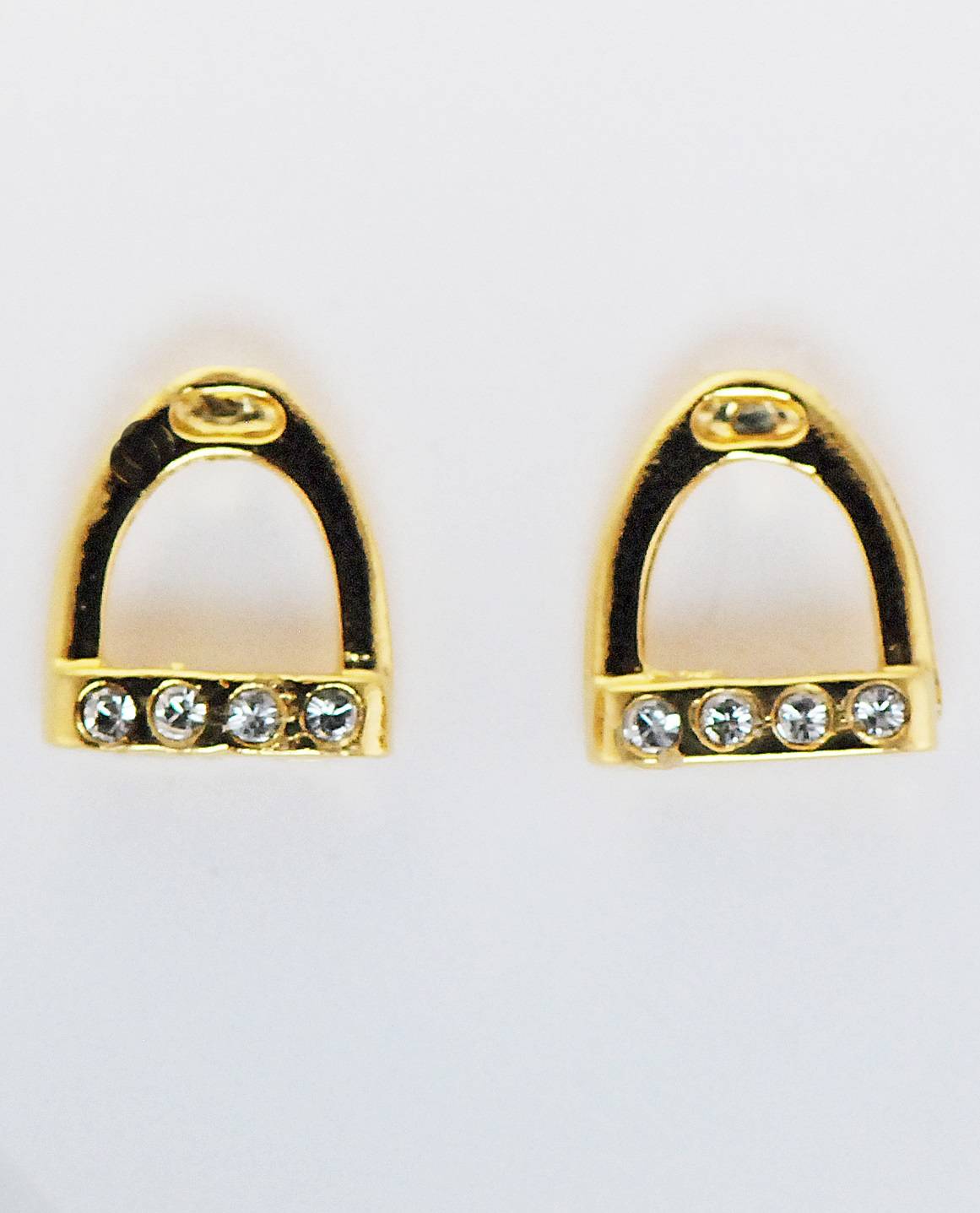 5-851153 Western Edge Stone Accent English Stirrup Earrings sku 5-851153