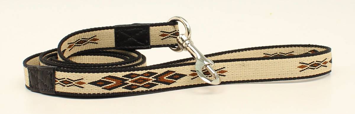 5-851455 DBL Barrel Woven Run Diamond Dog Leash - Tan sku 5-851455