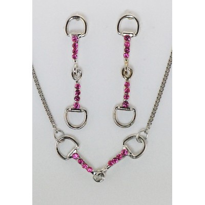 Finishing Touch Snaffle Bit Neck with Crystal Stones Jewelry Set