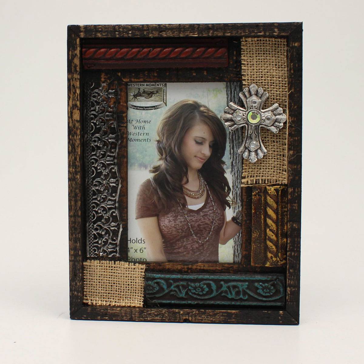 5-852249 Multi Color Burlap Picture Frame sku 5-852249