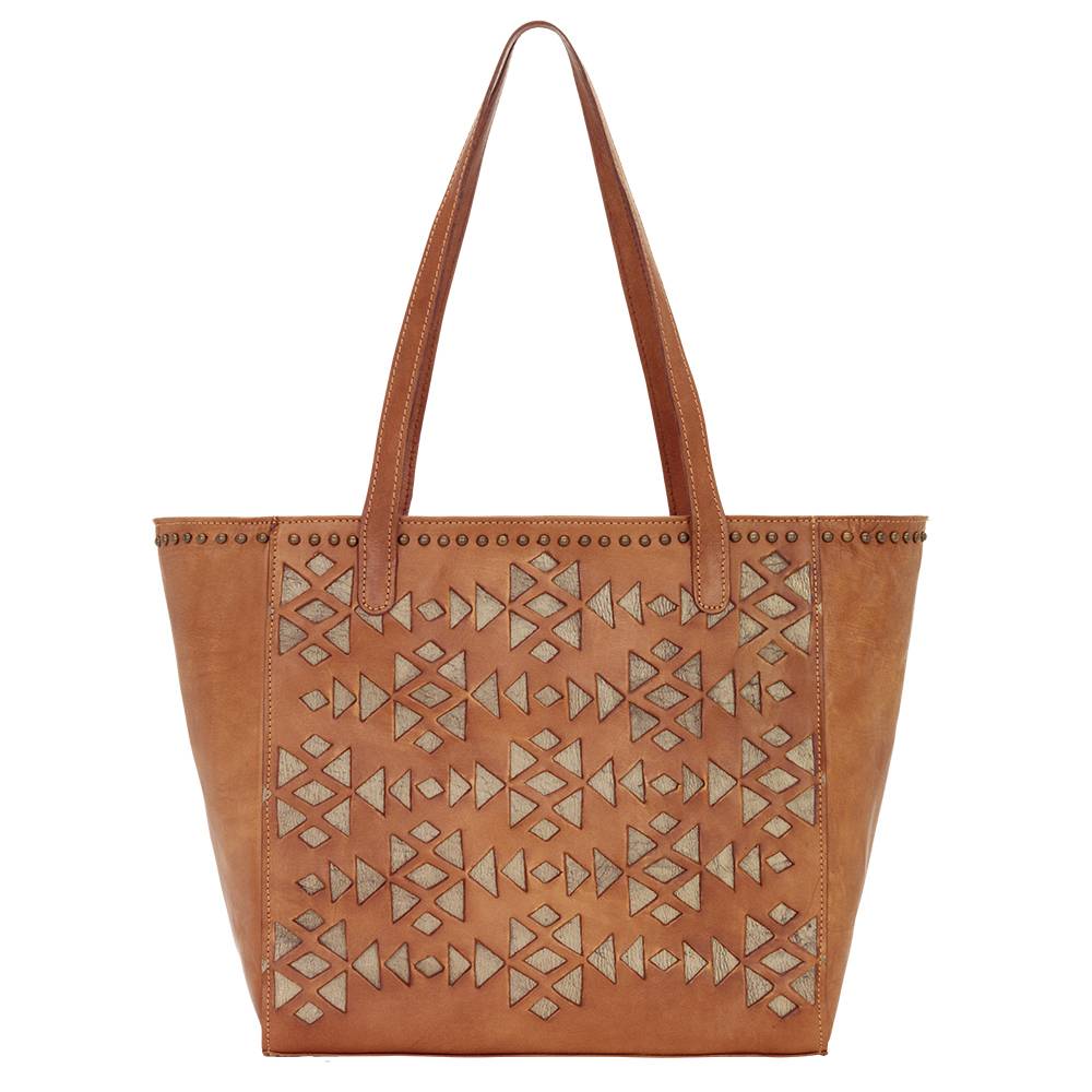 American West Azteca Zip Top Bucket Tote