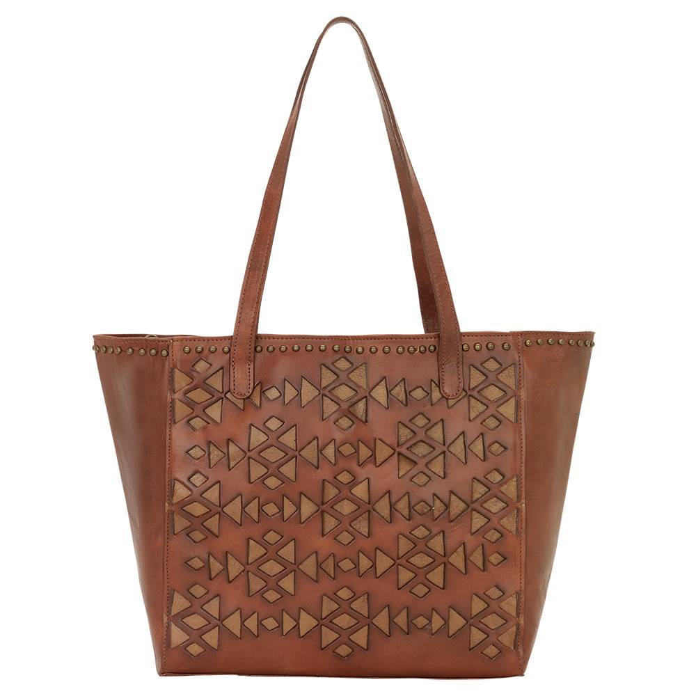 American West Azteca Zip Top Bucket Tote