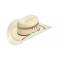 Ariat Mens Bangora Straw Hat with Two Cord Band