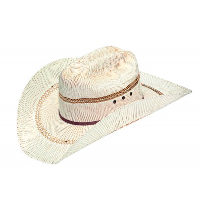 Ariat Cattleman Crown Bangora Straw Western Hat- Men's