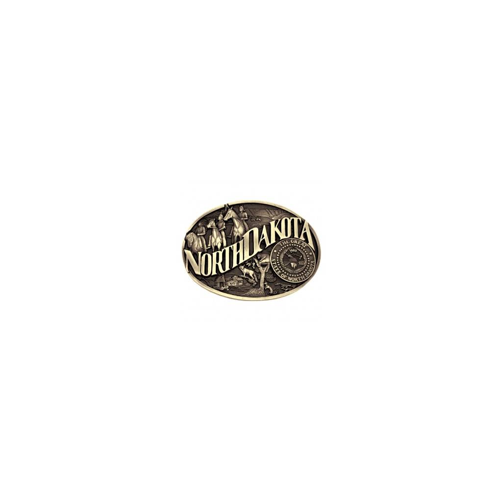 Montana Silversmiths North Dakota State Heritage Attitude Buckle