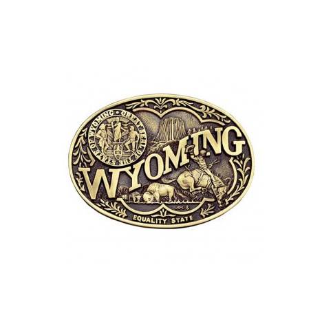 Montana Silversmiths Wyoming State Heritage Attitude Buckle