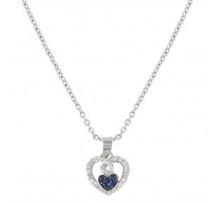 Montana Silversmiths Curlicued Cerulean Heart Necklace