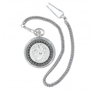 Montana Silversmiths New Traditions Stars And Barbed Wire Bailiwick Pocket Watch