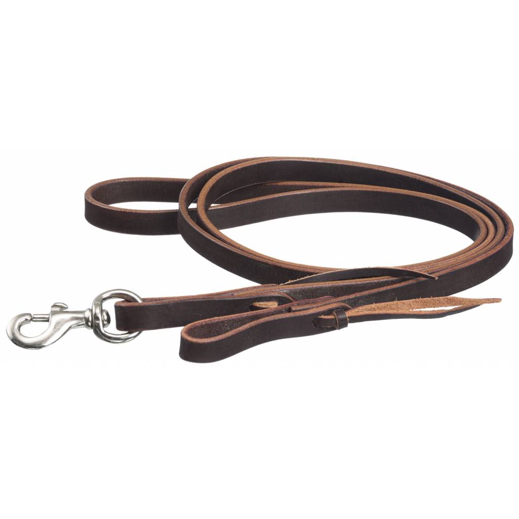 Tough 1 Latigo Double Stitched Roping Reins