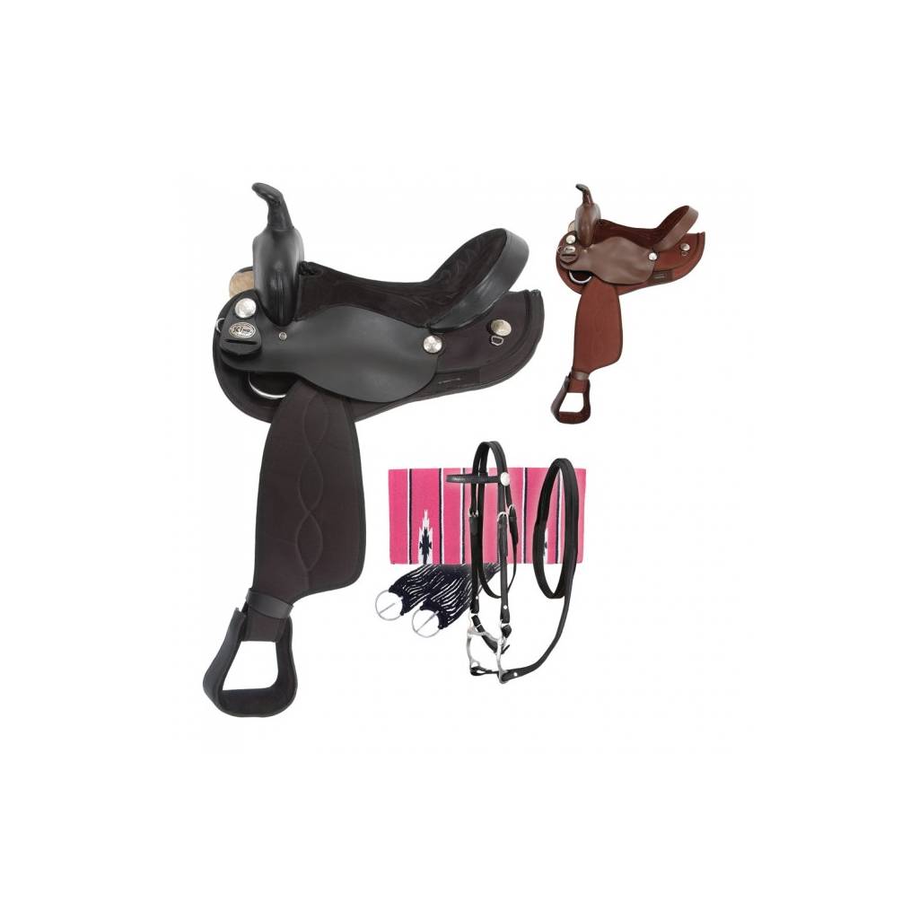 Eclipse by Tough-1 Krypton Round Skirt Trail Saddle Package