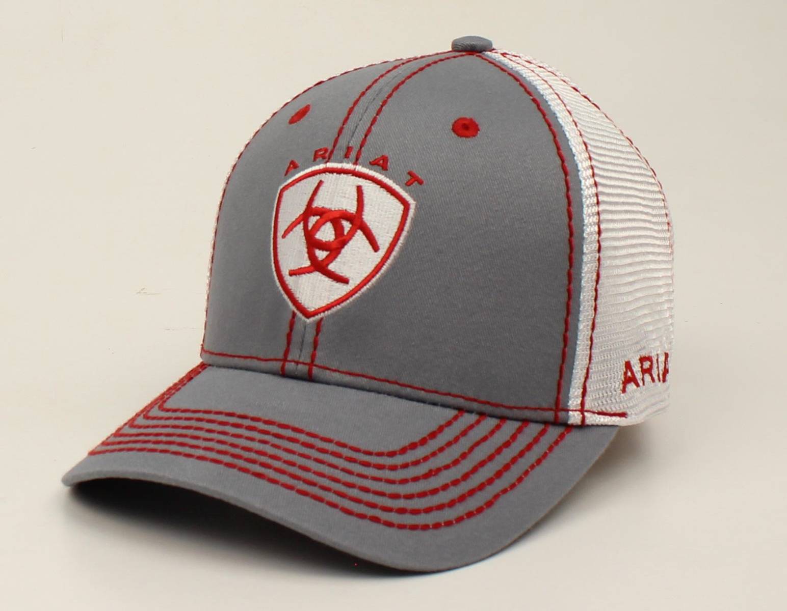 Ariat Center Shield Text Logo Ball Cap Mens