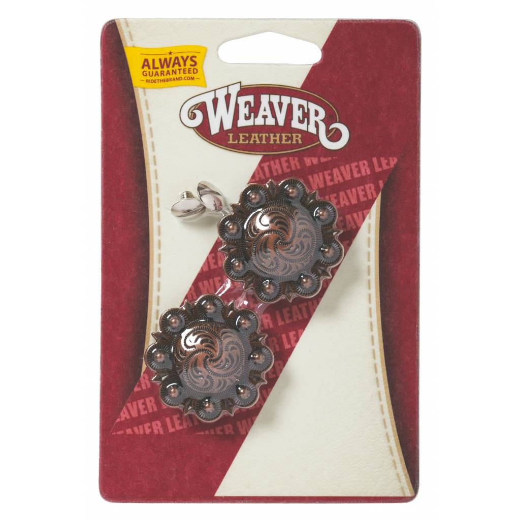 Weaver Round Berry Conchos with Chicago Screws