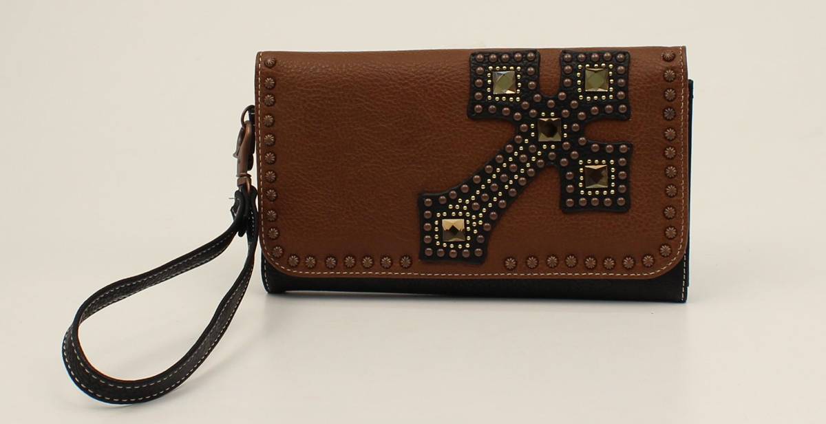 Nocona Delilah Nailhead And Cross Clutch