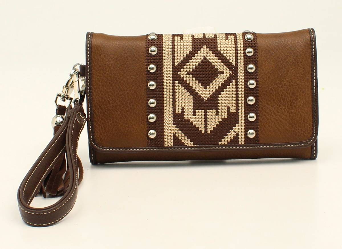 Nocona Shania Aztec Ribbon Fringe Clutch