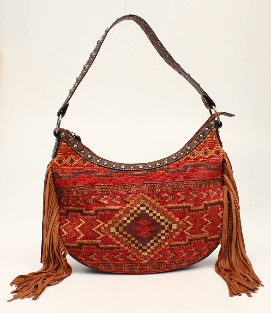 5-855162 Nocona Sierra Indian Blanket Fringe Shoulder Bag sku 5-855162