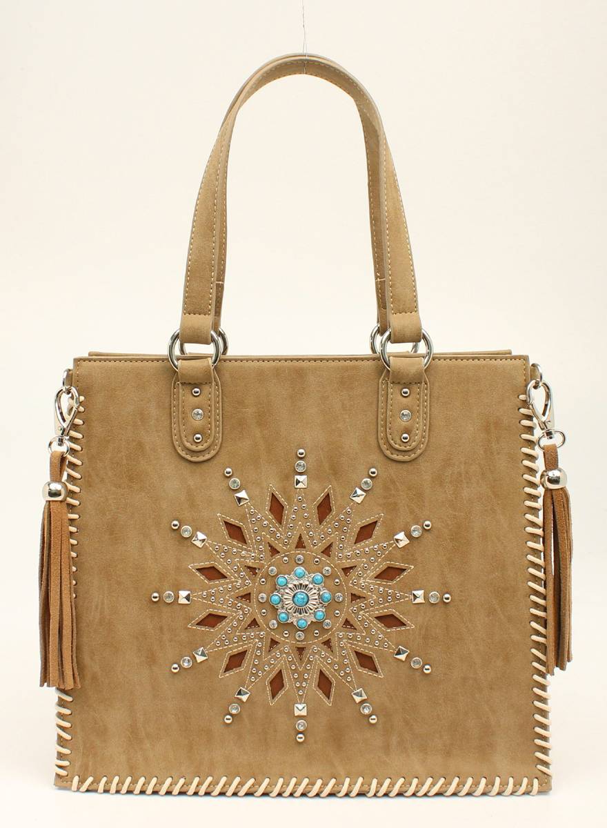 Nocona Stella Starburst Fringe Tassel Tote