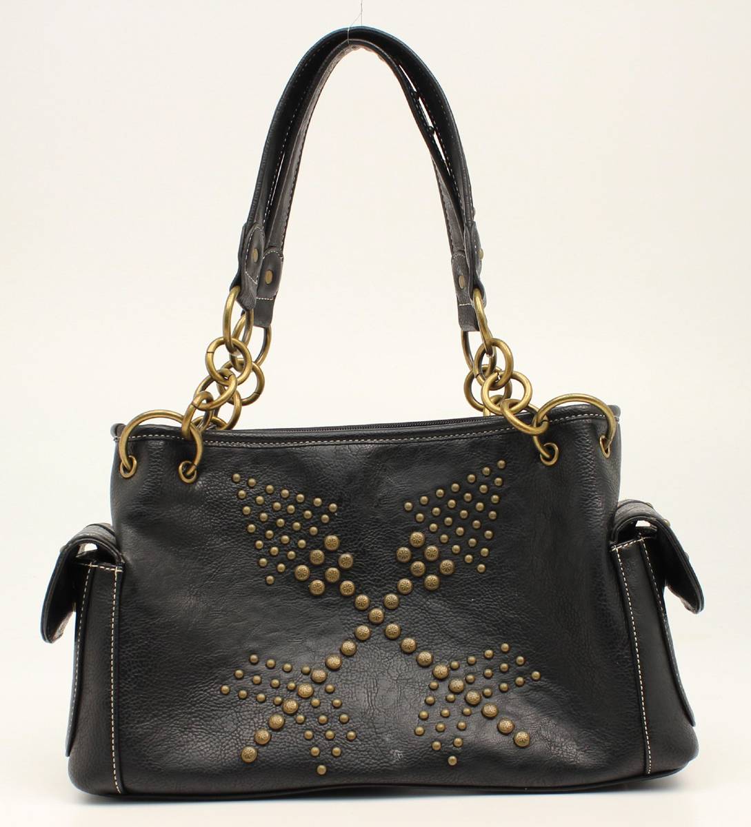 Nocona Claire Nailhead Double Arrows Satchel