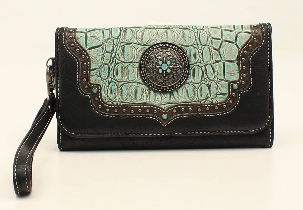 Nocona Desiree Croc And Concho Clutch