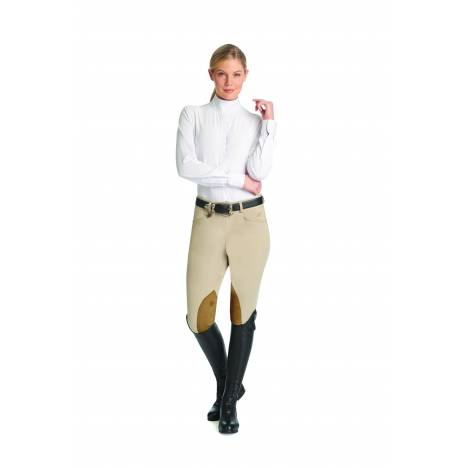 Ovation TS Hunter Side Zip Breech- Ladies, Knee Patch