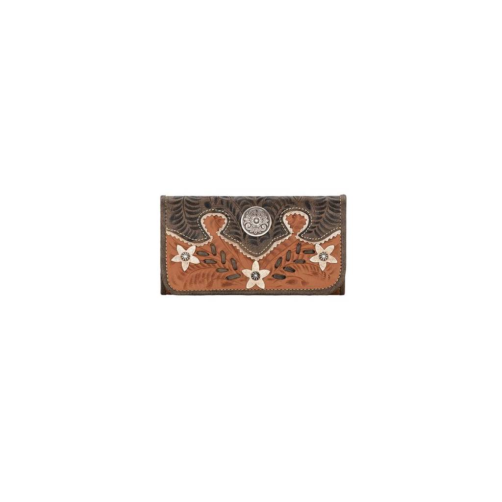 American West Desert Wildflower Ladies Tri-Fold Wallet