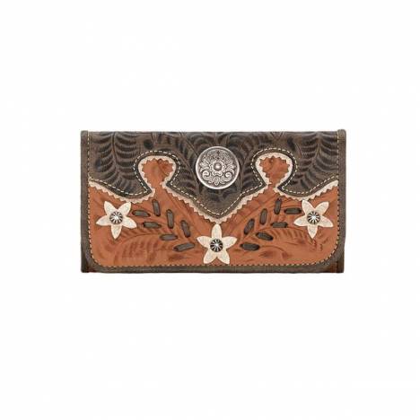 American West Desert Wildflower Ladies Tri-Fold Wallet