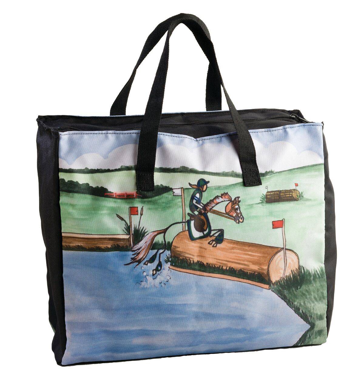 Whimsical Cross Country Stick Horse Tote