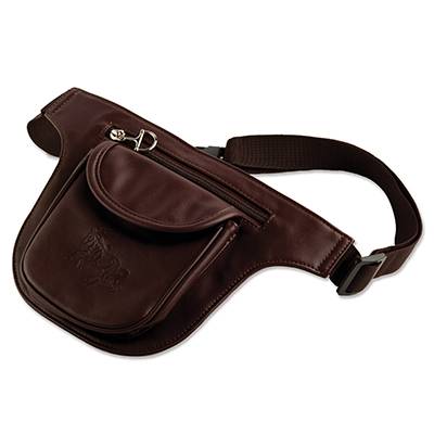 Debossed Gallop Horse Two Pocket Fanny Pack