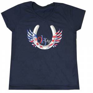 2kGrey USA Flying Hoof Tee Shirt - Ladies