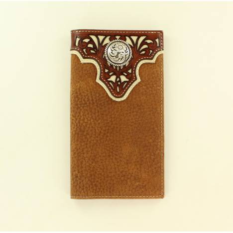 Ariat Floral Overlay Western Scroll Concho Rodeo Wallet