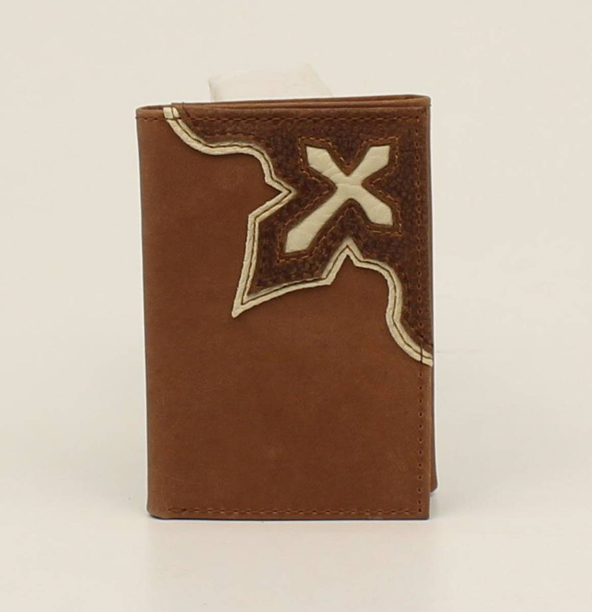 Nocona Bold Cross Overlay Tri-Fold Wallet