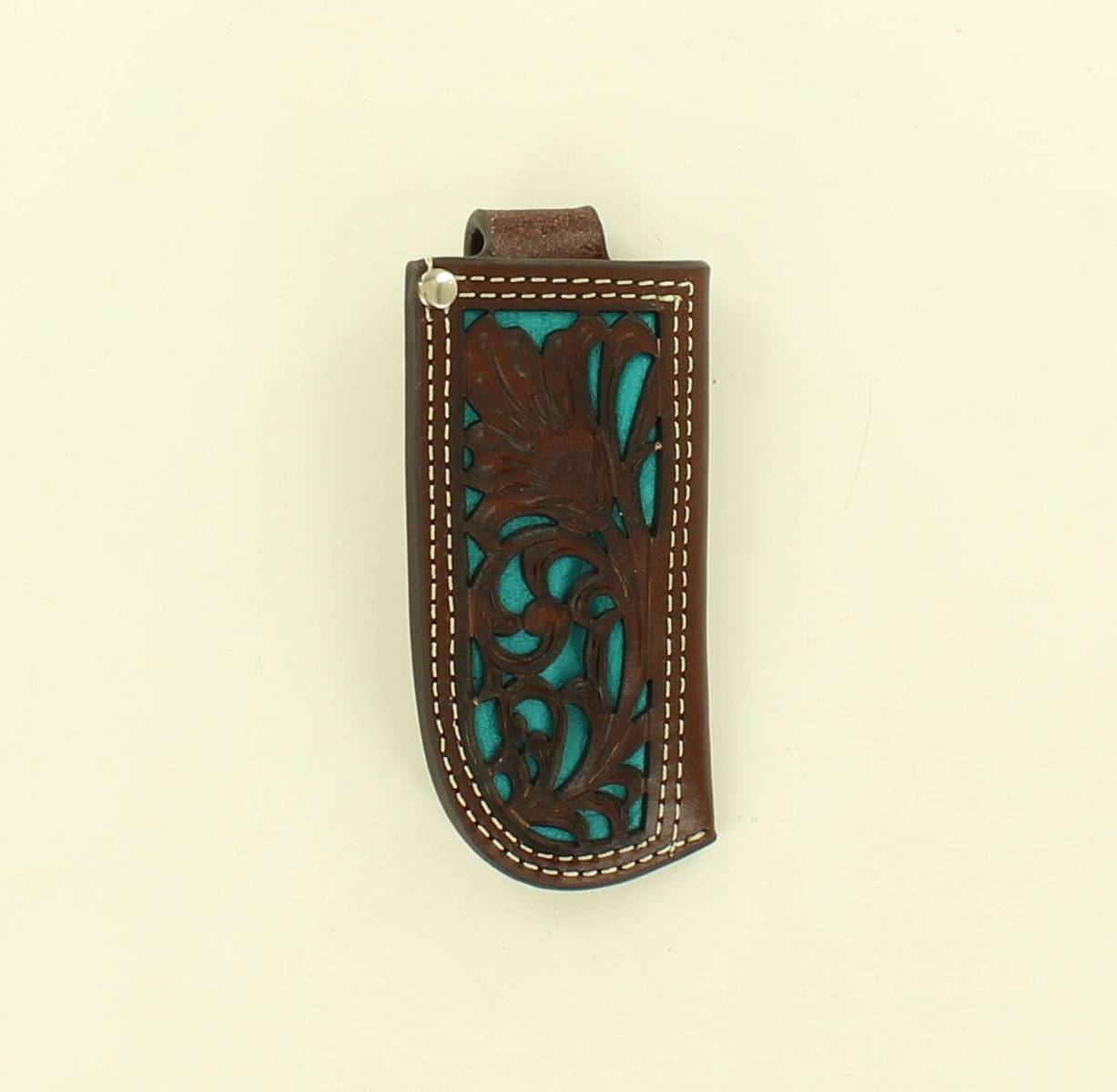 Nocona Pierced Leather Pocket Knife Sheath