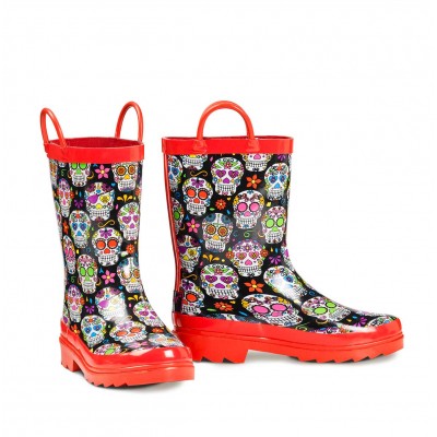 Blazin Roxx Girls Jentri Colorful Skull Rain Boots