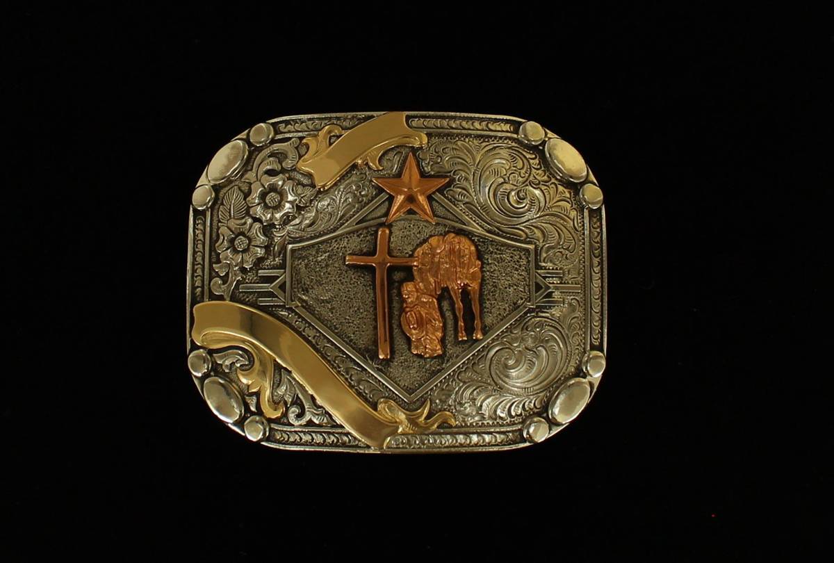 5-866107 Crumrine Cowboy Prayer Boxed Buckle sku 5-866107