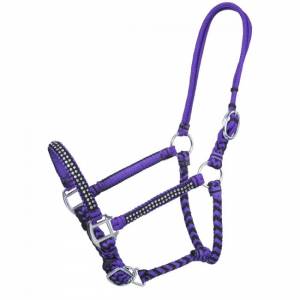Tough 1 Crystal Accent Braided Cord Rope Halter