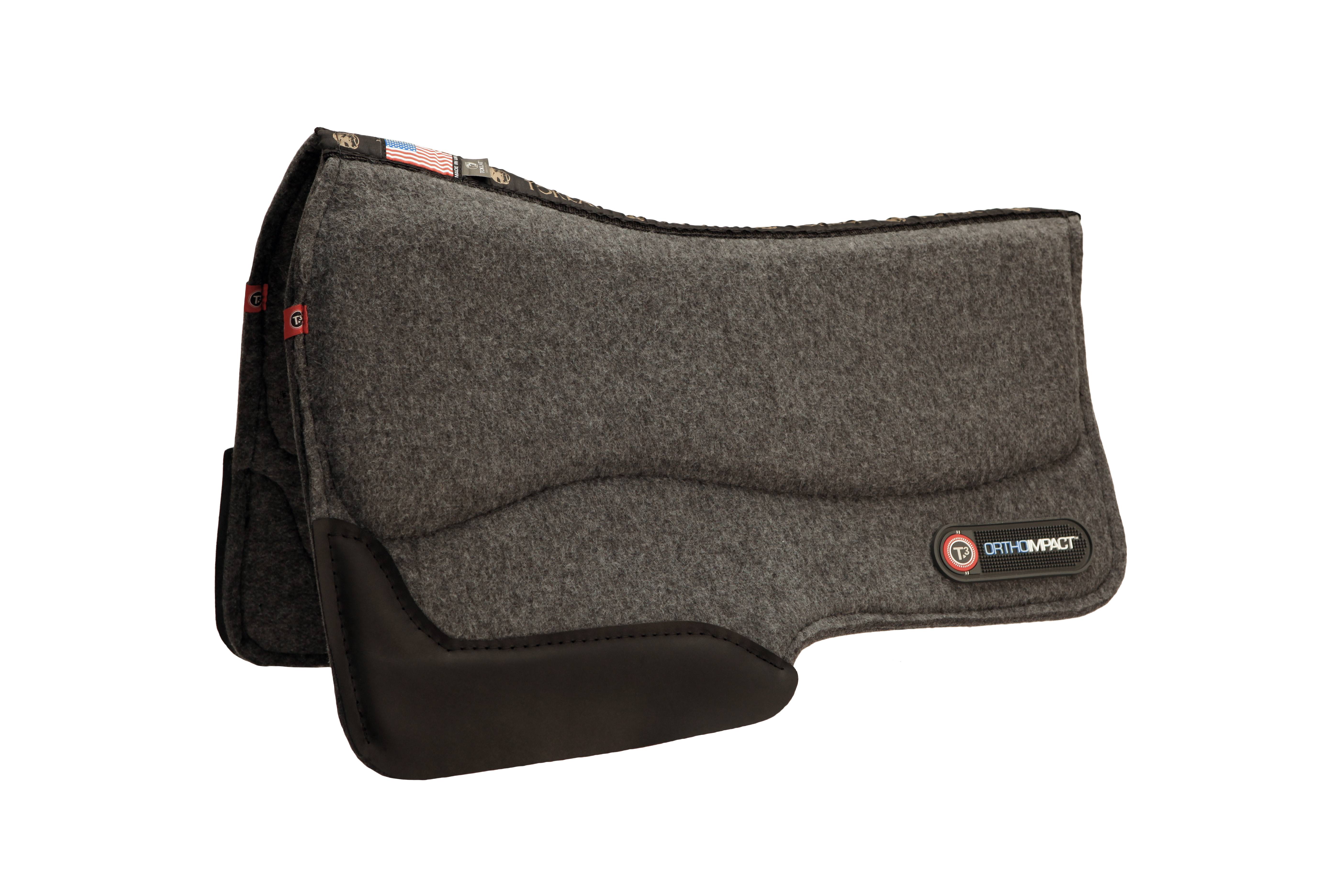 T3 Western Wool Felt Barrel Pad with Ortho-Impact 3/4