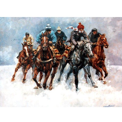 Margaret Barrett Horse Prints - Sheer Grit (Horse Racing)