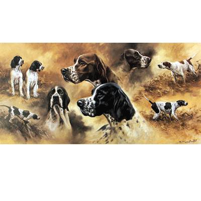 5-868186 Sally Mitchell Fine Art Dog Prints - Pointers sku 5-868186