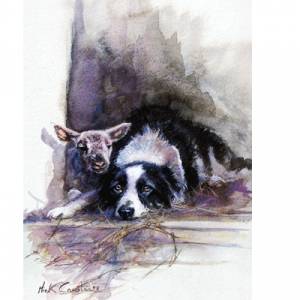 Sally Mitchell Fine Art Dog Prints - The Godfather