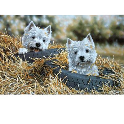 5-868241 Sally Mitchell Fine Art Dog Prints - Two Tyred sku 5-868241