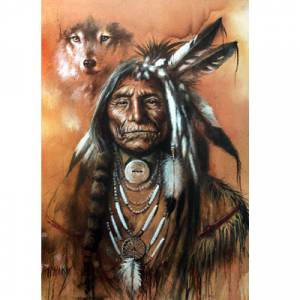 Sally Mitchell Fine Art Wildlife Prints - The Chief & His Spirit