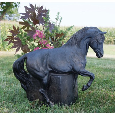 Forge Hill Horse And Flower Sculpted Pot