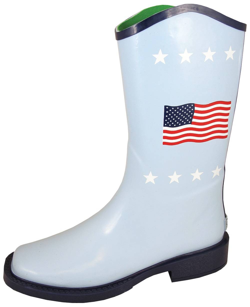 Smoky Mountain Flag Boots - Ladies - White