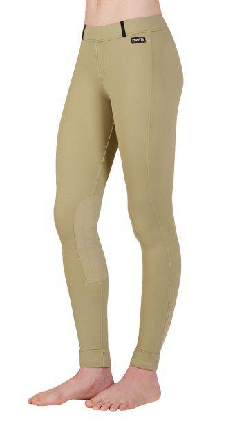 Horze Nora Kids Starter Pull-On Knee Patch Jods Childrens Equestrian Schooling Tights 