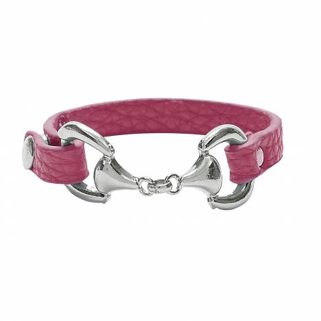 Faux Leather Stackable Snaffle Bit Bracelet